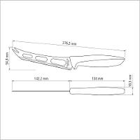 Faca Para Queijo Plenus Com Lâmina Em Aço Inox E Cabo De Polipropileno Off White 6" - 3