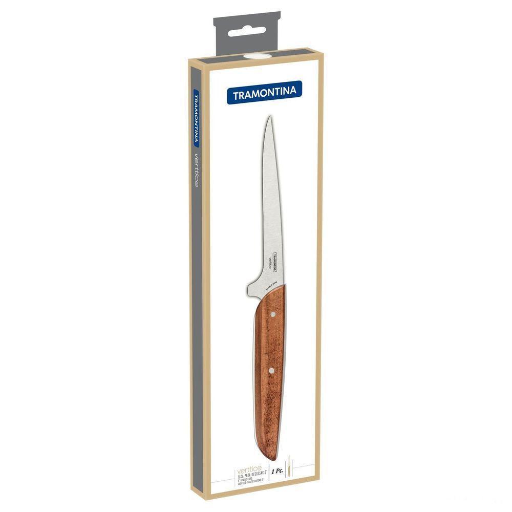Faca Para Desossar Verttice Com Lâmina Em Aço Inox E Cabo De Madeira Natural 6" - 1