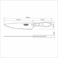 Faca Tramontina Para Carne 8" Em Aço Inox E Cabo Castanho Polywood Tramontina - 4