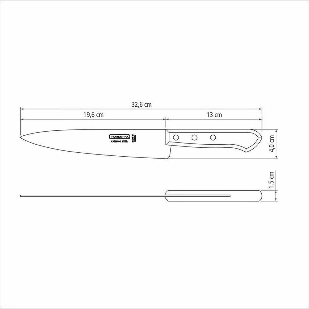 Faca Peixeira Tramontina Com Lâmina Em Aço Carbono Com Cabo De Madeira 8" Tramontina - 4