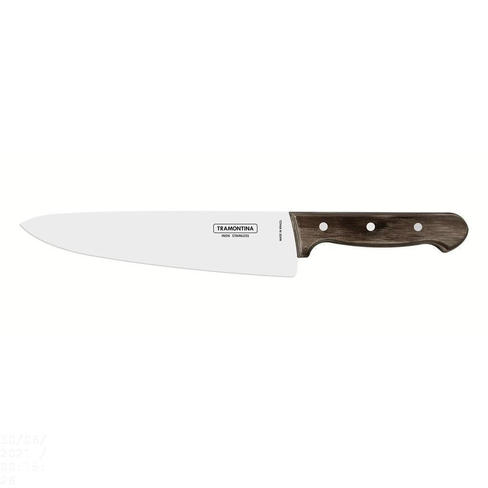 Faca Tramontina Para Carne 10" Lâmina Em Aço Inox E Cabo Castanho Polywood Tramontina - 6