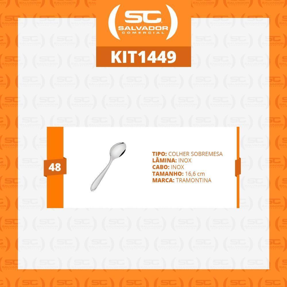 Kit - 48 Colheres De Sobremesa Luxo Laguna Em Aço Inox Csitop - Tramontina - 6