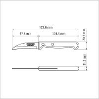 Faca Para Tornear Ultracorte Com Lâminas Em Aço Inox E Cabo De Polipropileno Preto 3" - 2