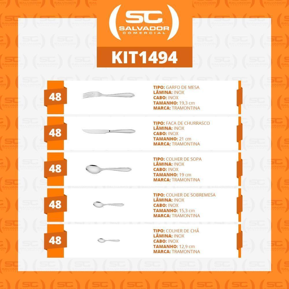 Faqueiro Laguna Com 240 Peças Luxo Totalmente Em Aço Inox Itop - Tramontina - 3