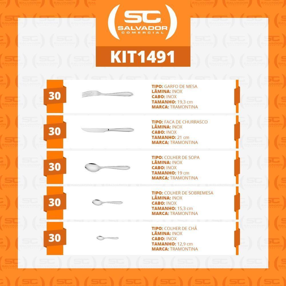 Faqueiro Laguna Com 150 Peças Luxo Totalmente Em Aço Inox Itop - Tramontina - 3