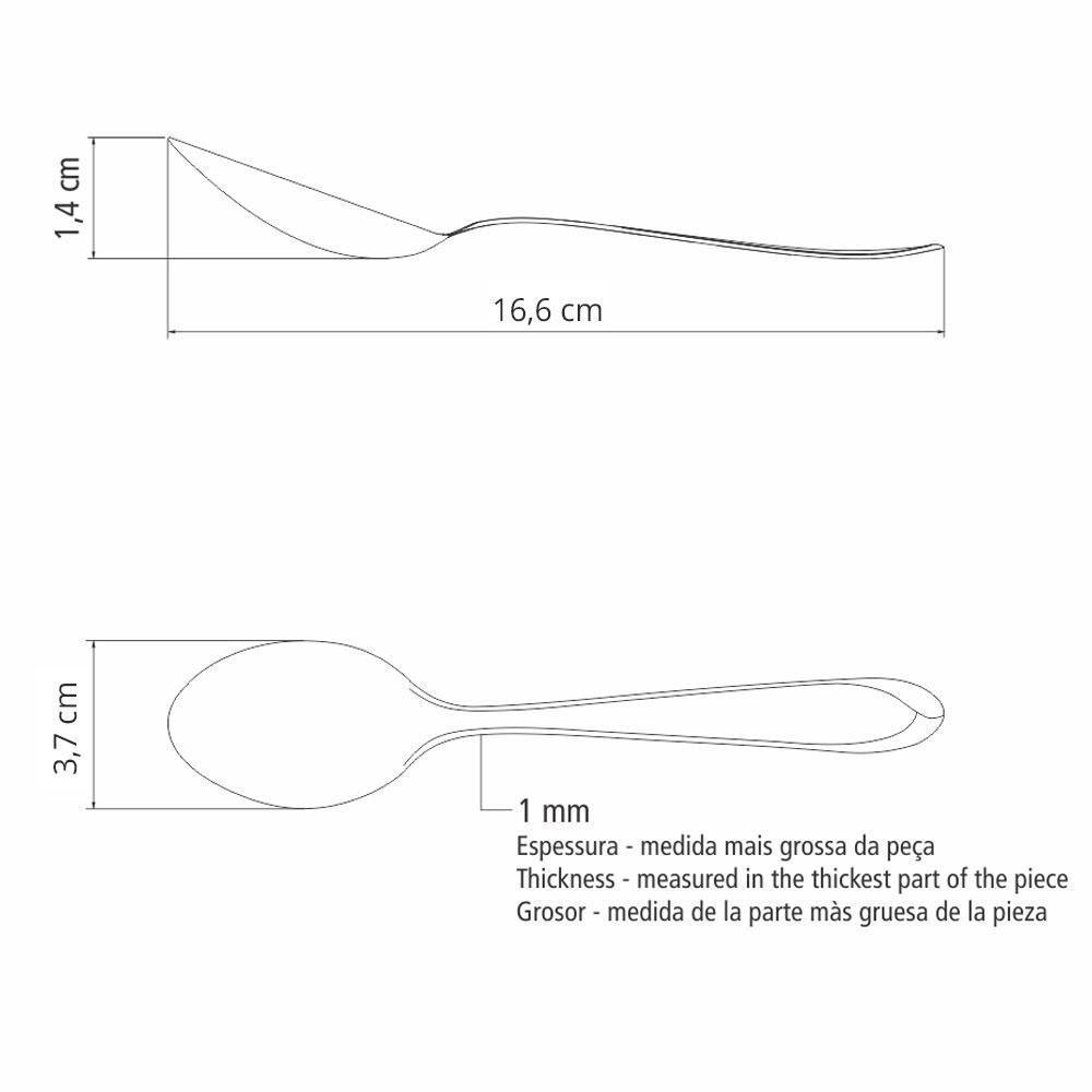 Conjunto Chá E Sobremesa Laguna 60 Peças Luxo Totalmente Em Aço Inox Itop - Tramontina - 3