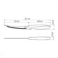 Faca Para Tomate Plenus Com Lâmina Em Aço Inox E Cabo De Polipropileno Preto 5" - 6