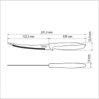 Faca Para Tomate Plenus Com Lâmina Em Aço Inox E Cabo De Polipropileno Off White 5" - 3
