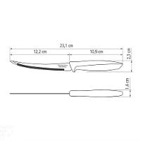 Faca Para Tomate Plenus Com Lâmina Em Aço Inox E Cabo De Polipropileno Off White 5" - 6