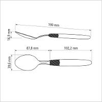 Colher De Mesa Tramontina Ipanema Com Lâmina Em Aço Inox E Cabo De Polipropileno Branco Tramontina - 2