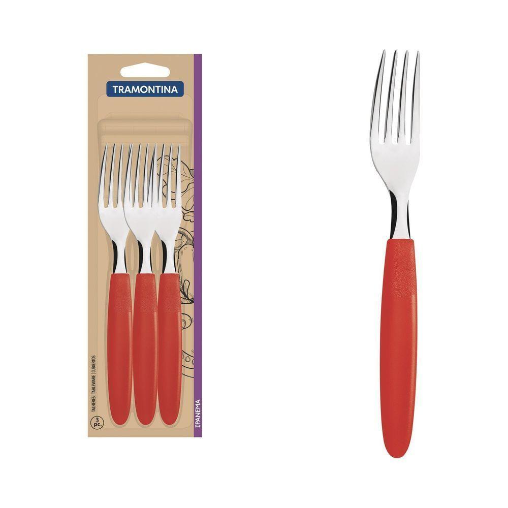 Conjunto De Garfos De Mesa Ipanema Com Lâminas Em Aço Inox E Cabos De Polipropileno Verme - 1