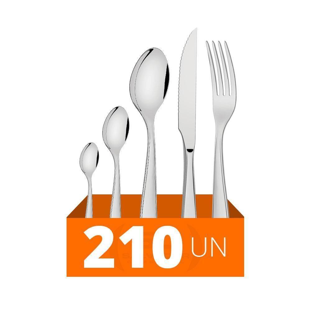 Faqueiro Laguna Com 210 Peças Luxo Totalmente Em Aço Inox Itop - Tramontina - 2