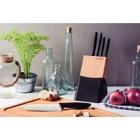 Jogo De Facas Plenus Lâminas Aço Inox Cabos De Polipropileno Suporte De Madeira 6 Peças - 2