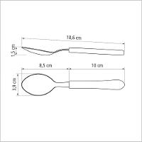 Colher De Mesa Tramontina Leme Com Lâmina Em Aço Inox E Cabo De Polipropileno Preto Tramontina - 2