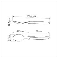 Colher Para Chá Tramontina Plenus Com Lâmina Em Aço Inox E Cabo De Polipropileno Cinza Tramontina - 2