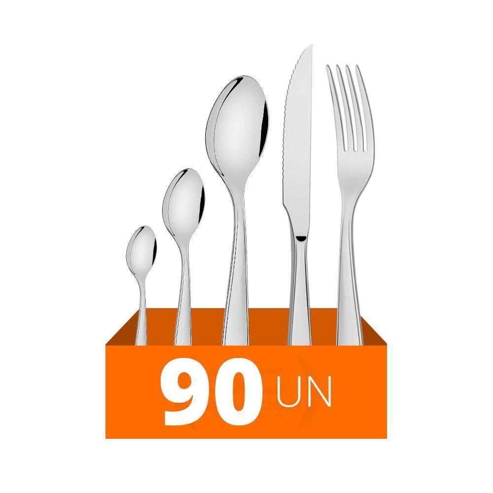 Faqueiro Laguna Com 90 Peças Luxo Totalmente Em Aço Inox Itop - Tramontina - 1