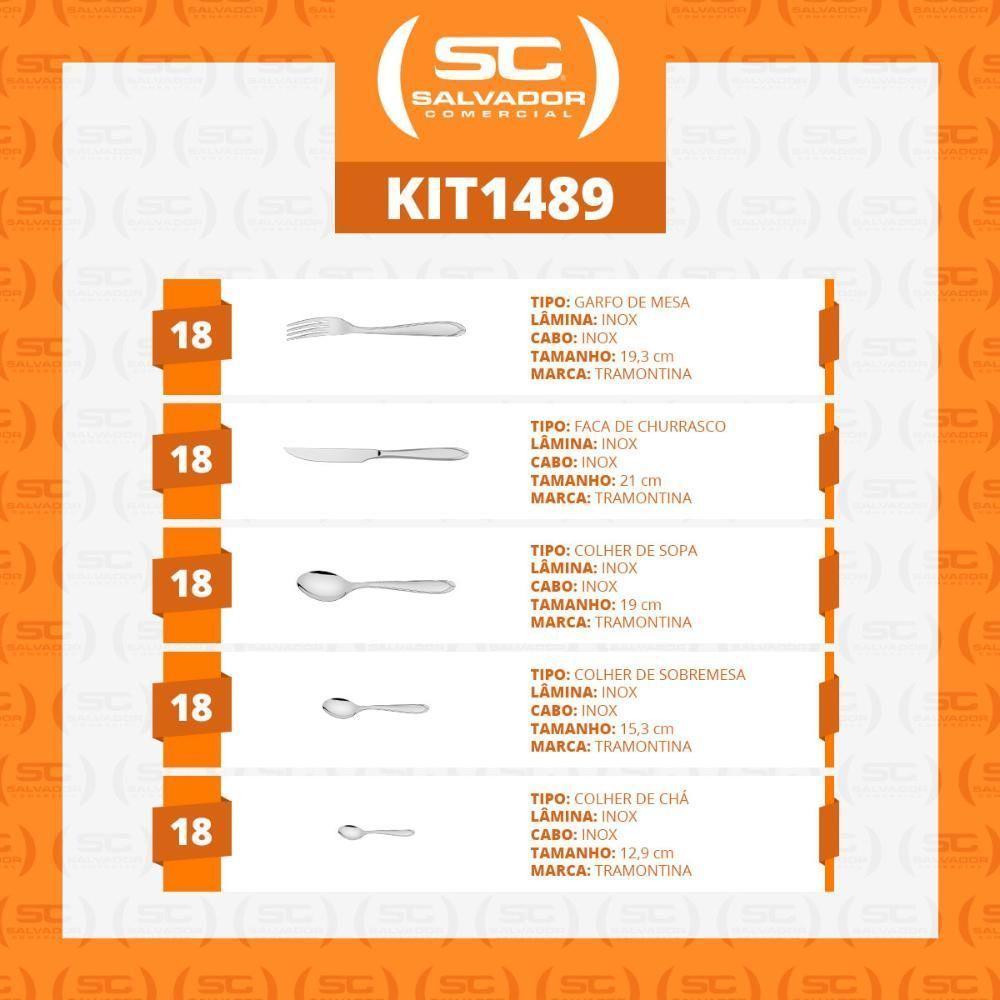 Faqueiro Laguna Com 90 Peças Luxo Totalmente Em Aço Inox Itop - Tramontina - 3