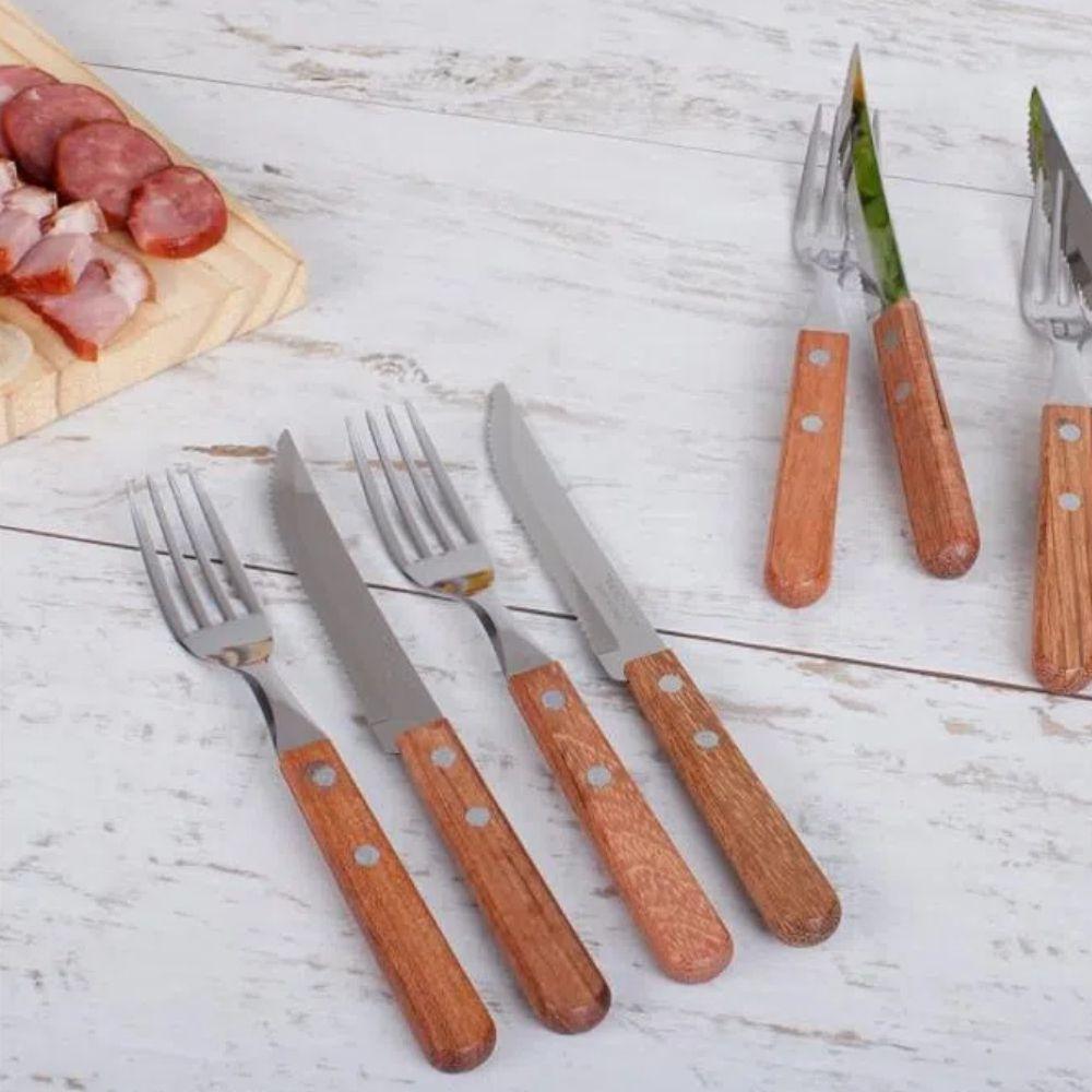 Jogo Kit Churrasco Tramontina 12 Peças Pampa Dynamic Madeira - 8