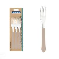 Conjunto De Garfos De Mesa Tramontina Leme Com Lâminas Em Aço Inox E Cabo Cinza 3 Peças Tramontina - 1