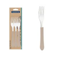Conjunto De Garfos De Mesa Tramontina Leme Com Lâminas Em Aço Inox E Cabo Cinza 3 Peças Tramontina - 3