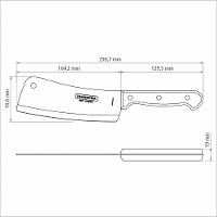 Cutelo Tramontina Polywood Com Lâmina Em Aço Inox E Cabo De Madeira Castanho 6" Tramontina - 2