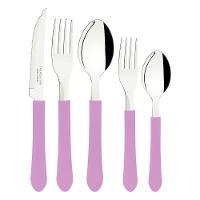 Faqueiro Leme Com Lâminas Em Aço Inox E Cabos De Polipropileno Lavanda 20 Peças - 3