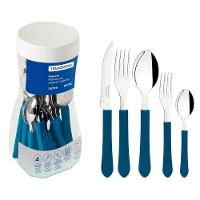 Faqueiro Tramontina Leme Com Lâminas Em Aço Inox E Cabos De Polipropileno Azul 20 Peças Tramontina - 1