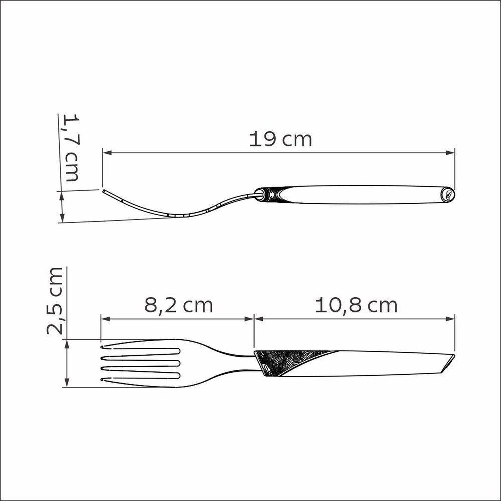Garfo De Mesa Lyf Com Lâmina Em Aço Inox E Cabo De Polipropileno Pcr Verde Natureza - 7