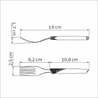 Garfo De Mesa Lyf Com Lâmina Em Aço Inox E Cabo De Polipropileno Pcr Verde Natureza - 7