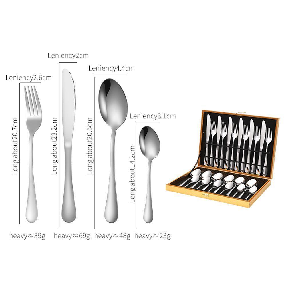 Kit Talher 24 Pçs Em Aço Inoxidável Ss410 - Prata - 4