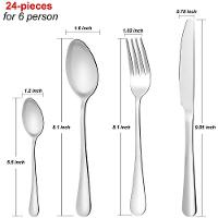 Kit Talher 24 Pçs Em Aço Inoxidável Ss410 - Prata - 3