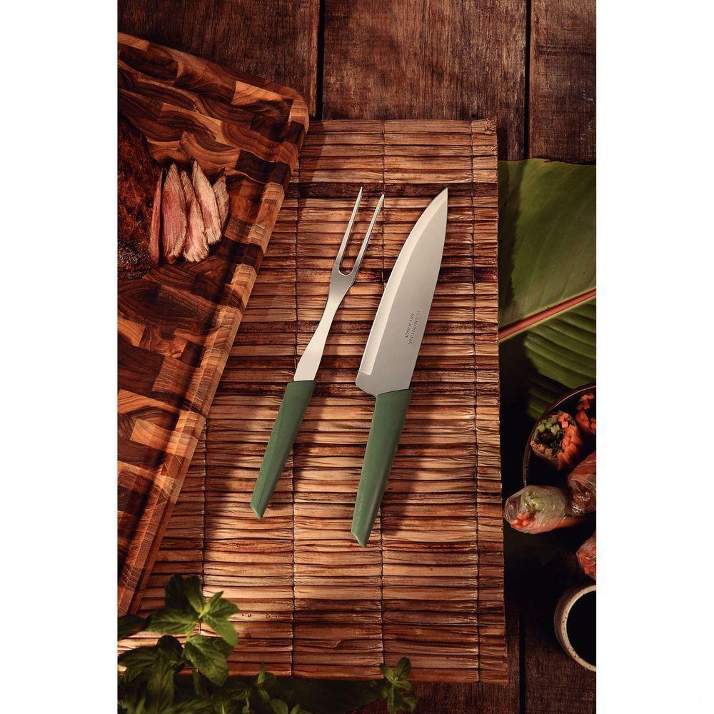 Faca Chef Lyf Com Lâmina Em Aço Inox E Cabo De Polipropileno Pcr Verde Natureza 7" - 3