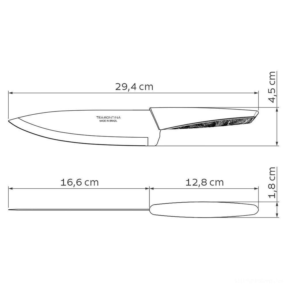Faca Chef Lyf Com Lâmina Em Aço Inox E Cabo De Polipropileno Pcr Verde Natureza 7" - 4