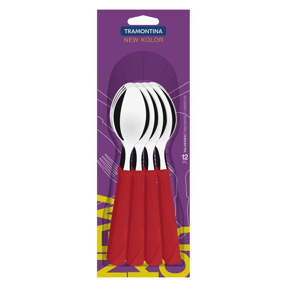 Conjunto De Colheres De Mesa New Kolor Com Lâminas Em Aço Inox E Cabos De Polipropileno V - 2