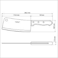 Cutelo Tramontina Dynamic Com Lâmina De Aço Inox E Cabo De Madeira Natural 7" Tramontina - 1