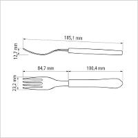 Garfo De Mesa Tramontina Leme Com Lâmina Em Aço Inox E Cabo De Polipropileno Cinza Tramontina - 3