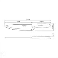 Faca Chef Tramontina Plenus Com Lâmina Em Aço Inox E Cabo De Polipropileno Off White 8" Tramontina - 2