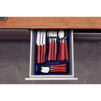 Faqueiro Leme Com Lâminas Em Aço Inox E Cabos De Polipropileno Vermelho Com Gaveteiro 25 - 3