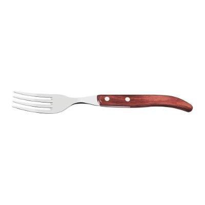Garfo De Mesa Tramontina Churrasco Com Lâmina Em Aço Inox E Cabo Em Madeira Tramontina