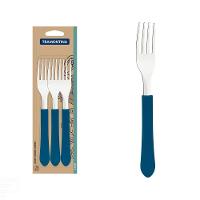 Conjunto De Garfos De Mesa Leme Com Lâminas Em Aço Inox E Cabo Azul Oceano 3 Peças - 1