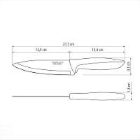 Faca Chef Tramontina Plenus Com Lâmina Em Aço Inox E Cabo De Polipropileno Preto 6" Tramontina - 3