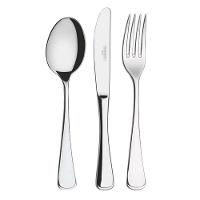 Faqueiro Mônaco Em Aço Inox Com Facas De Mesa Acabamento Alto Brilho Com Detalhes No Cabo - 3