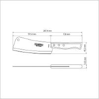 Cutelo Tradicional Com Lâmina Em Aço Inox E Cabo Em Madeira Natural 6" Tramontina - 3