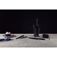 Jogo De Facas Nygma Com Lâmina Em Aço Inox E Cabos De Polipropileno Preto Com Suporte E C - 5