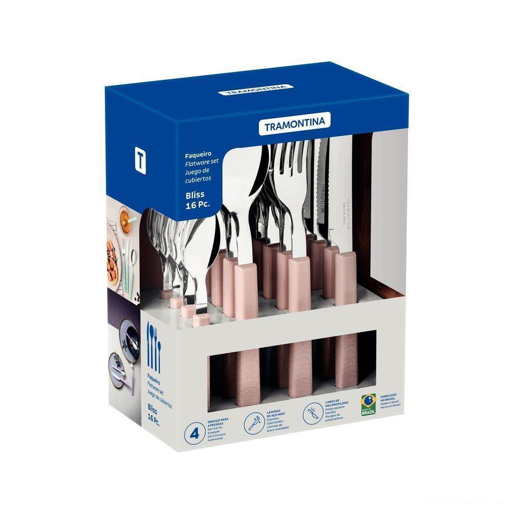Faqueiro Tramontina Bliss Com Lâminas Em Aço Inox E Cabos De Polipropileno Linho 16 Peças Tramontina - 6