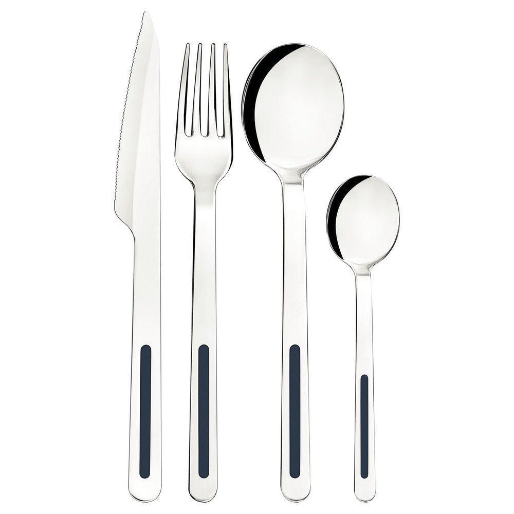 Faqueiro Tramontina Vik Em Aço Inox Com Detalhes Em Polipropileno ônix 24 Peças Tramontina - 5