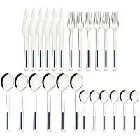 Faqueiro Tramontina Vik Em Aço Inox Com Detalhes Em Polipropileno ônix 24 Peças Tramontina - 1