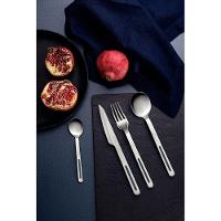 Faqueiro Tramontina Vik Em Aço Inox Com Detalhes Em Polipropileno ônix 24 Peças Tramontina