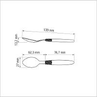 Conjunto De Colheres Para Chá Tramontina Ipanema Em Aço Inox E Cabo Preto 12 Peças Tramontina - 3