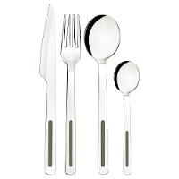 Faqueiro Tramontina Vik Em Aço Inox Com Detalhes Em Polipropileno Oliva 24 Peças Tramontina - 10